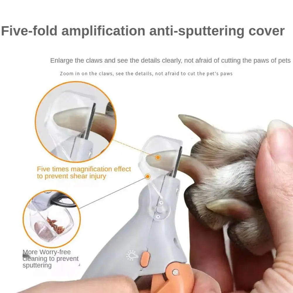 Professional Pet Nail Clippers with Led Light Pet Claw Grooming Scissors for Dogs Cats Small Animals Paw Nail Trimmer Pet Supply
