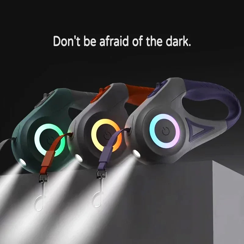 LED Retractable Pet Leash