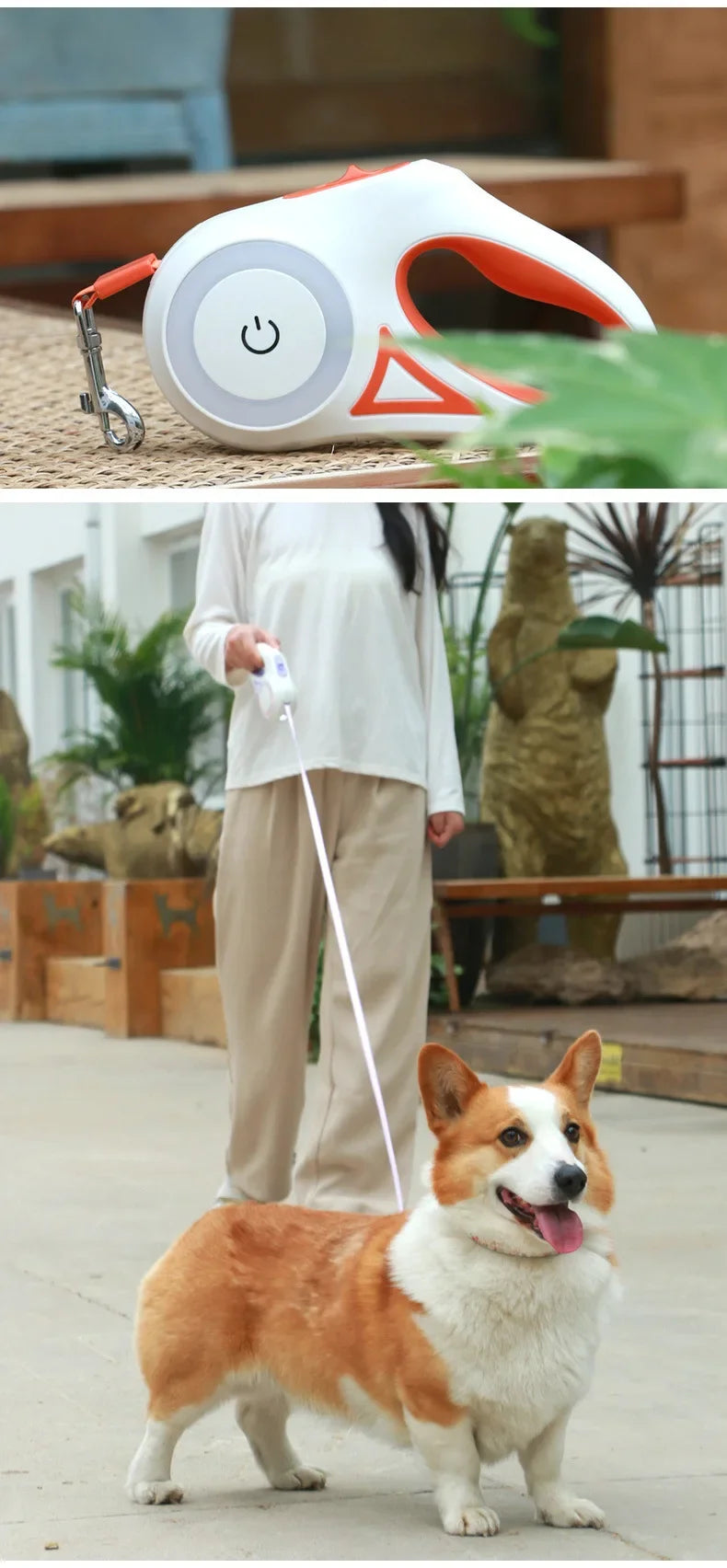 LED Retractable Pet Leash