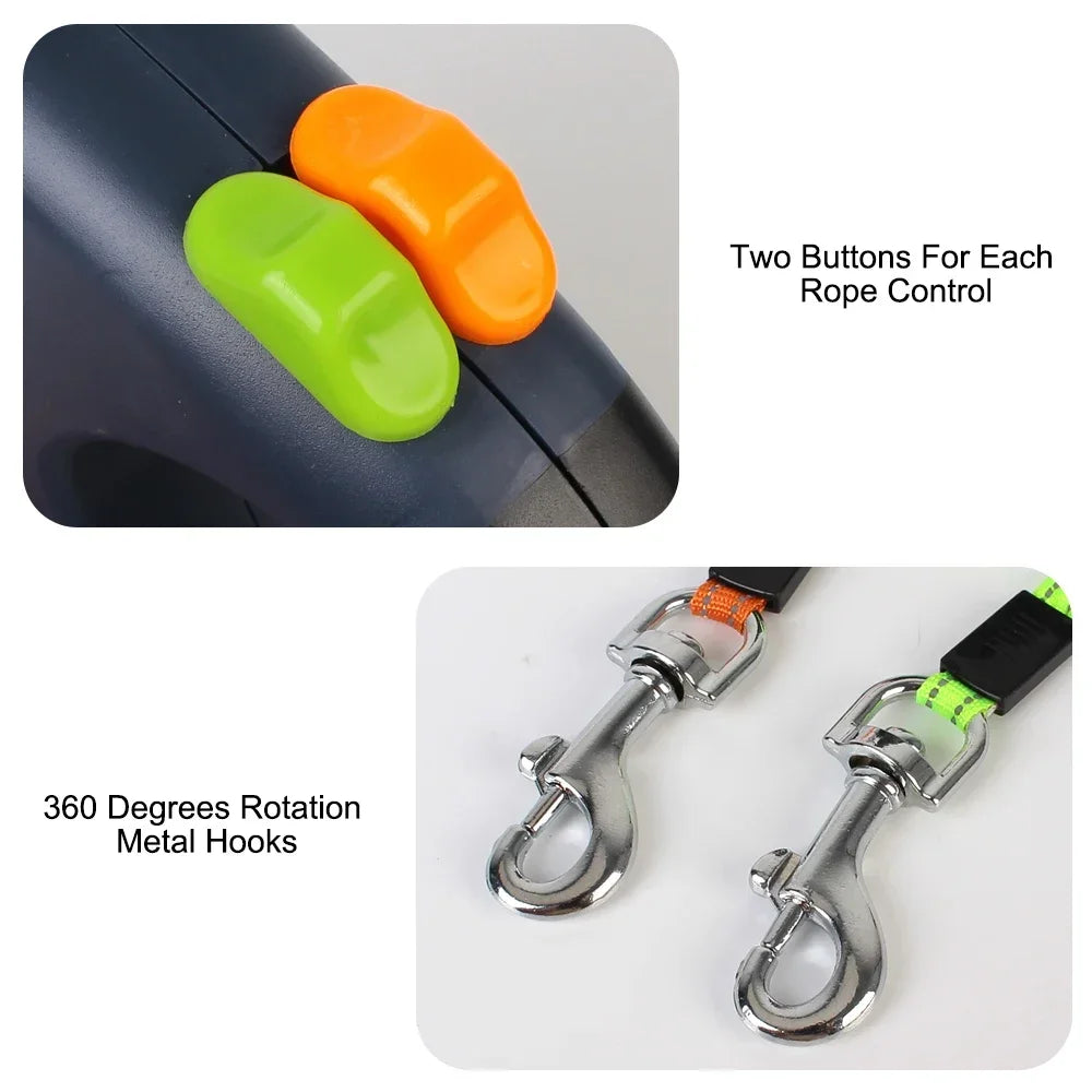 Dual-End Retractable Pet Leash