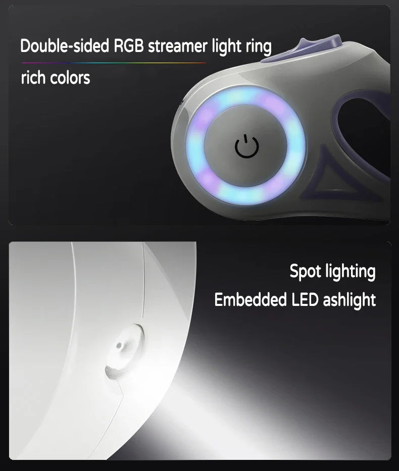 LED Retractable Pet Leash