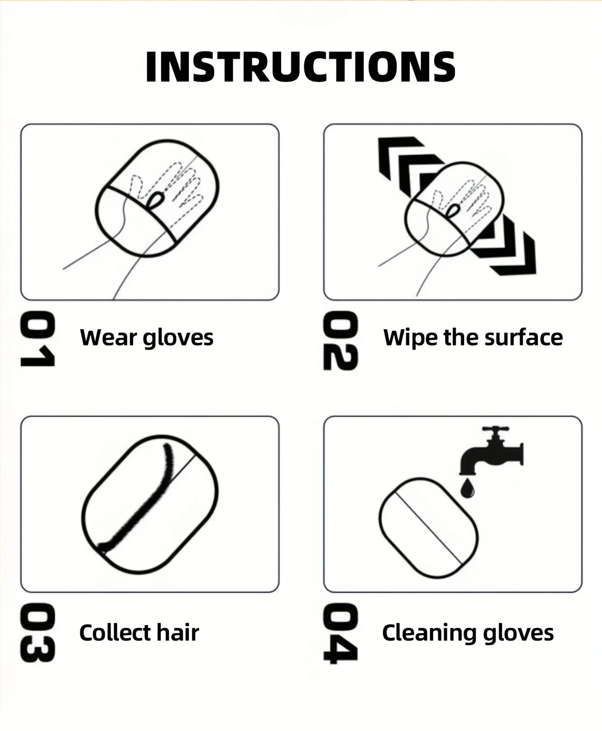 Double-Sided Pet Hair Gloves