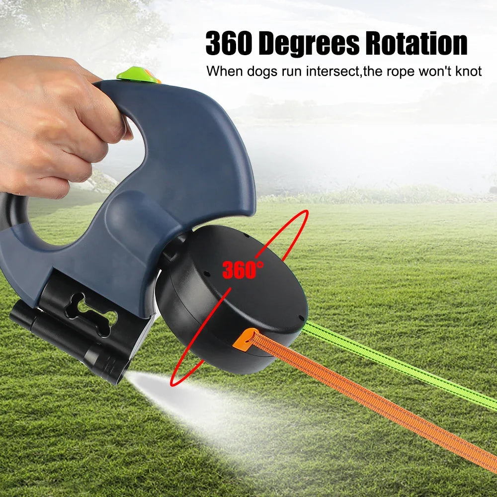 Dual-End Retractable Pet Leash